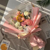 Mother's DayEaster gift Crochet Rose Sunflower Bouquet, Floral Home Decor, Housewarming Decoration, Gift for Her, Handwoven Bouquet