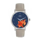 Toff London TLWS-89170 Ladies Orange Lilies Flower Watch