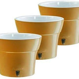 SET of 3 Plastic Self-Watering DALI-Modern Flower Pot with Water Level Indicator for All House Plants,Flowers, Herbs, Succulents and Orchids