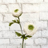 Ranunculus with bud , single stem, felt flower