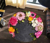 3D Ranunculus Flowers NBC495074 Game Rug Mat Elegant Photo Carpet Mat Romy