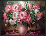 Still life with Peonies - Chart Counted Cross Stitch Patterns Needlework DMC