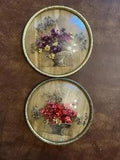 Vintage Framed Set Of 2 Pressed Flowers