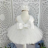 White pearl sirti V wedd?ng bridesmaid dress,photo shoot communion occasion party dress, toddler baby dress,first birthday princess dress