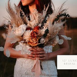 ANGELIKA | Wood Flower Bouquet + Sola Wood Flowers, Pampas Grass, Rust, Terracotta