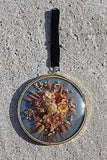 Round Glass Dome Convex Frame Dried Natural Flowers Bouquet Fleurs #73