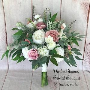 Mauve bridal bouquet,eucalyptus bouquet,mauve wedding flowers, dusty rose bouquet,mauve bridesmaid bouquet,silk wedding flowers,boho bouquet