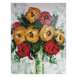 Original Yellow Rose Painting Floral Art Impasto Technique 16x12 Bouquet Gift for Art Collectors by ZannaJuhnoArt.