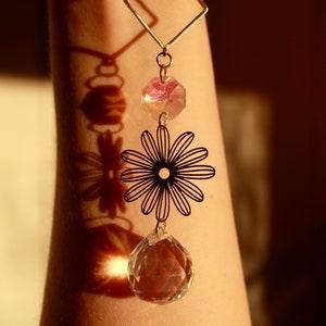 Eva/ Suncatcher/ Sunflower/ Geometric Shape/ Prism/ Hanging Prism/ Rainbow Maker/ Light Catcher/ Home Decor/ Boho / Minimalism