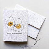Watercolor eggs, you are egg-straordinary on on plantable seed paper or watercolor white paper, love card, valentine card, funny pun