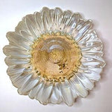 Akcam Yellow Handmade Glass Flower Turkish Bowl/Plate Sunflower