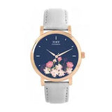 Toff London TLWS-37100 Ladies Pink Carnations Flower Watch