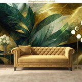 Abstract watercolor wallpaper, floral & leaves, Wall Mural, Removable, Self Adhesive (Peel and Stick), Non Self Adhesive (Vinyl), Wall Decor