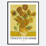 Van Gogh Sunflowers 1888 Vintage Exhibition Poster Art Print | Van Gogh Print, Van Gogh Poster, Van Gogh Painting, Colorful Sunflowers #V24