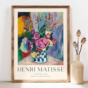 Henri Matisse Print, Flowers Wall art, Botanical Print, Gallery Wall Art, Matisse Les Pivoines, Gift Idea, Still Life Art Print Gift PS0466