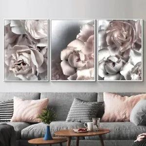 Nordic Art Posters and Prints Pink Peony Flower Canvas Painting Canvas Wall Art