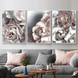 Nordic Art Posters and Prints Pink Peony Flower Canvas Painting Canvas Wall Art