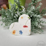 Wildflower Seed Paper Hearts Shape 1.9"-1.65" - Set of 30