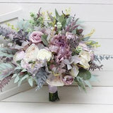Bridal bouquet Lilac flowers  bouquet Faux bouquet Fall wedding Purple wedding Silk flowers Boho wedding
