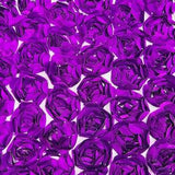 Purple Rosette Fabric 3D Floral Fabric By The Yard, Peony Bouquet Fabric on Mesh, 3D Rosette Satin Fabric Wedding Decor.