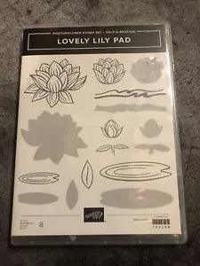 STAMPIN' UP! Lovely Lily Pad stamp set/8 and matching Lily Pad dies set/11