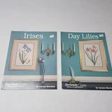 Vtg Serendipity Designs Counted Cross Stitch Pattern Day Lilies And Irises