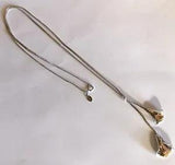 AVON Vintage LILY BELLS LARIAT Necklace Silver Tone Calla Lilies
