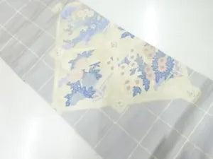 6773228: JAPANESE KIMONO / VINTAGE FUKURO OBI / WOVEN AUTUMN FLOWERS & PEONY