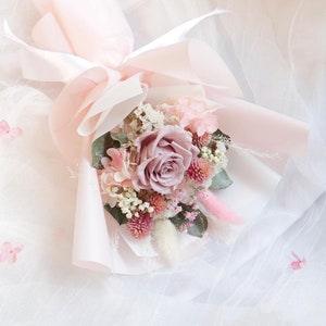 Preserved and dried flower bouquet (Pink) S size