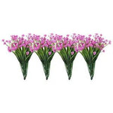 Artificial Flower Heads, Plastic Mini Peony Hydrangea Purple Red Faux 12Pcs