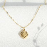 Sunflower Necklace ? You Are My Sunshine ? 14k Gold Necklace ? Solid Gold Chain ? 14k Gold Chain ? 14k Gold Jewelry ? Valentine's day Gifts