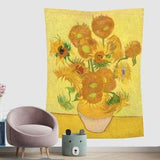 van Gogh Sunflower Tapestry Vincent van Gogh Irises yellow Wall Art Vintage Van Gogh Gallery Wall Prints van Gogh Roses hanging tapestry