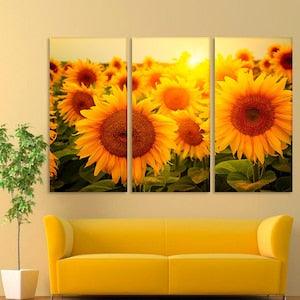 Sunflower Wall Decor, Sunflower Canvas, Sunflower Decor, Sunflower Wall Art, Beautiful sunflower in the field, Print on Canvas, Floral art