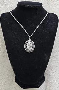 WHITING AND DAVIS SILVER TONE LILY OF THE VALLEY 24" PENDANT NECKLACE -VERY NICE