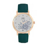 Toff London TLWS-59197 Ladies Blue Water Lilies Flower Watch