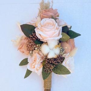 Bridesmaid Bouquet, Wedding Flowers, Bride Bouquet, Wedding, Roses, Olive Branches and Various Other Flowers and Greenery