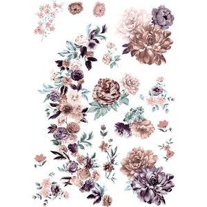 BURGUNDY ROSE GARDEN~ Redesign with Prima Decor Transfer! ~ Rub on furniture Decor transfer / diy / Upcycling / Chalk Painting!
