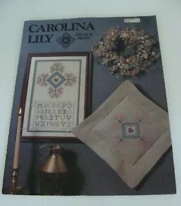 VTG Carolina Lily N Patch Counted Cross Stitch Pattern Card Leaflet