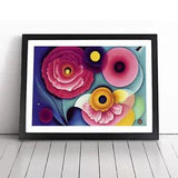 Abstract Carnation Flowers Framed Wall Art Poster Print Home Decor Picture Large