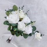 White Rose Bridal Bouquet, White Peony Bouquet,Rose Bridal Bouquet,Bridal bouquet, Bridal accessories,Wedding bouquet