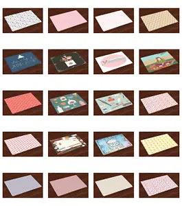 Ambesonne Placemats Set of 4 Durable Dining Room and Kitchen Table