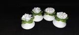 Set of 2 Vintage Aynsley Flower Salt and Pepper Shakers White Rose Carnation