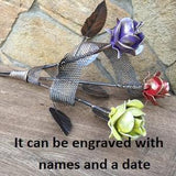 Metal bouquet, rose bouquet, iron gift for wife spouse woman, wedding bouquet, 6th anniversary gift,bridal bouquet,wedding flowers,iron rose