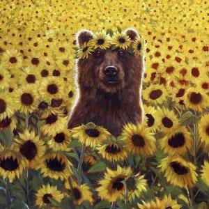 Delilah By Lucia Heffernan Art Print - Bear Wall Decor, Animal Humour Poster, Funny Animal Art, College Dorm Decor