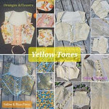 Warm tones -Tuarachh  BUSTIER without  boning  by Val'R?k medieval renaissance corset jacket