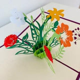 Mother??s Day pop up card/Wildflower Pop up 3D greeting card, cyber Monday sale