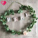 Eucalyptus Garland Floral Leaf Vine Heart Frame Greenery Backdrop Sign Wedding