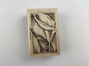 Stampin' Up! 2004 Calla Lily Flower Rubber Stamp Crafting Hobby 3" x 2"