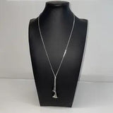 VTG 1978 Avon Calla Lily 22" Necklace Lariat Flowers Silver & Gold Tone  A255