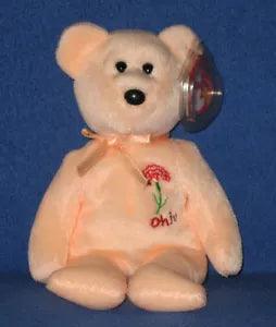 TY OHIO SCARLET CARNATION STATE FLOWER BEANIE BABY